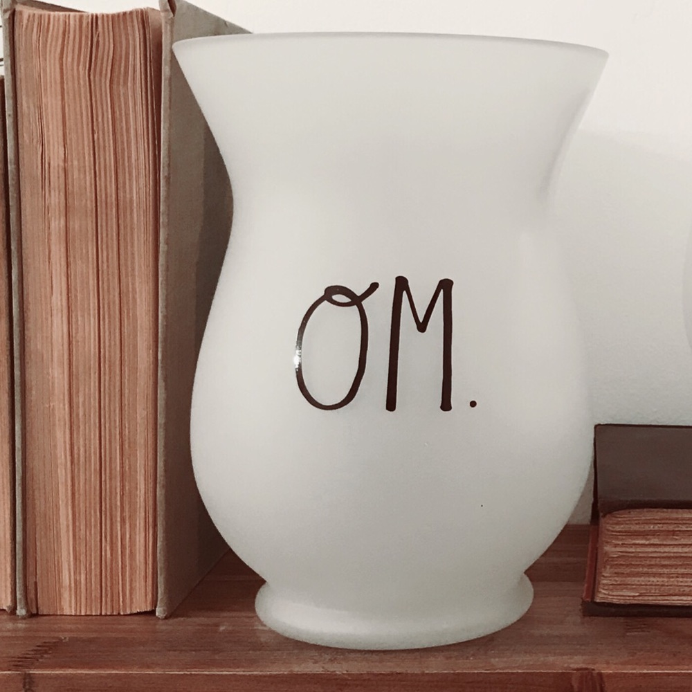 Rae Dunn Frosted Glass OM.